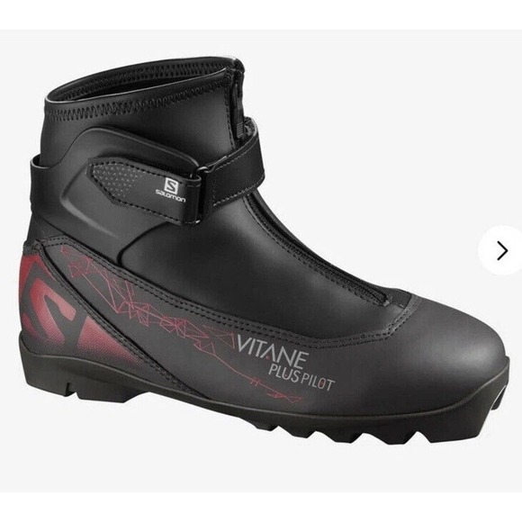NEW Salomon Vitane Plus Pilot Nordic Ski Boots Size 7 Women’s Black - Picture 2 of 13